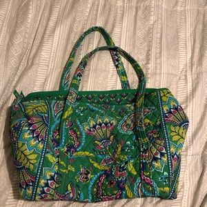 Vera Bradley Large Duffle in Emerald Paisley